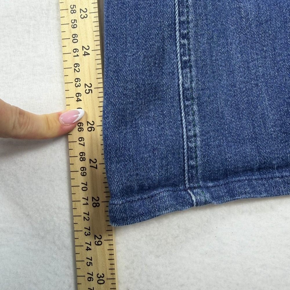 Anthropologie Pilcro High Rise Trouser Bootcut Jeans Blue Button Fly Size 28 - Picture 14 of 15